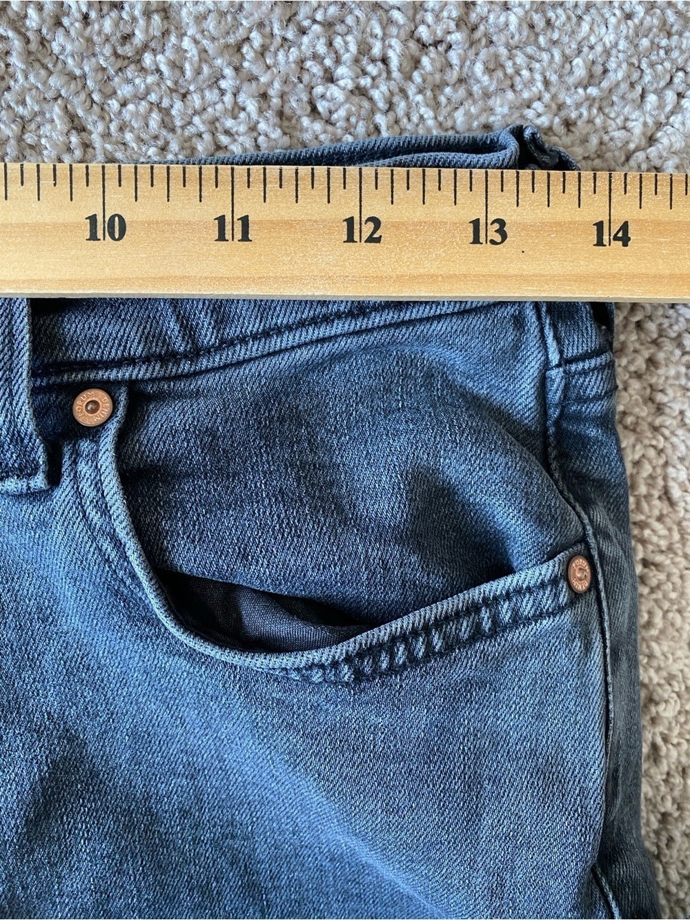Denim Forum The Arlo High Rise Straight 28L Jeans Size 28 Washed Black - Picture 11 of 13
